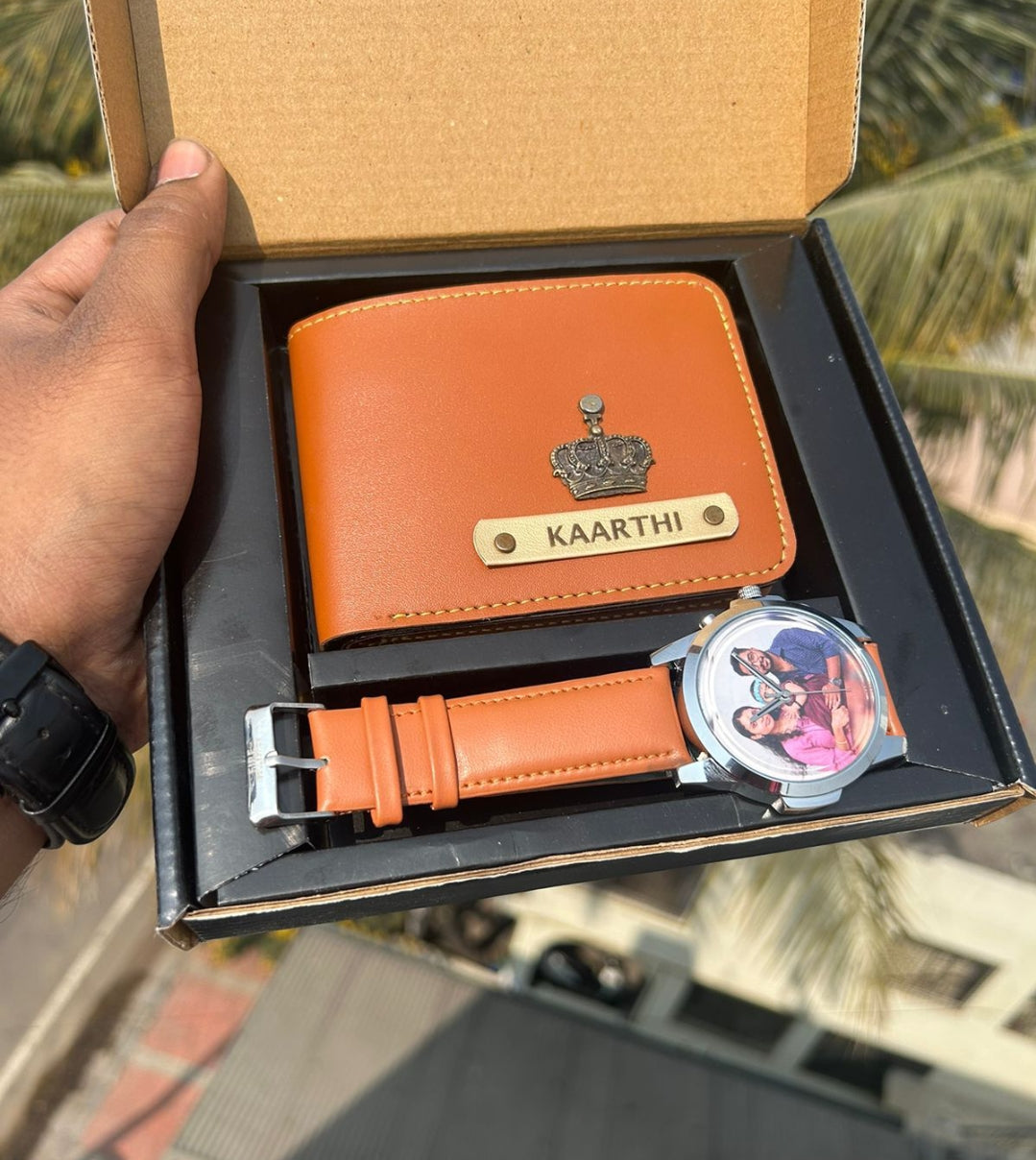 Fellow Brown Colour Watch and Wallet Combo Gift